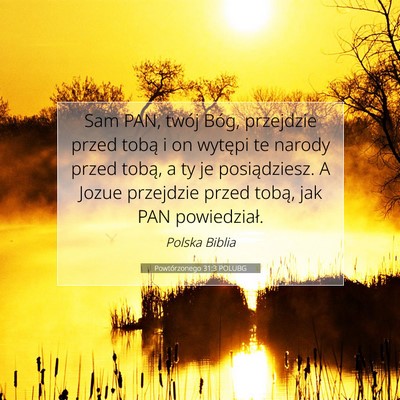 Powtórzonego 31:3 POLUBG Obraz Wersetu Biblijnego