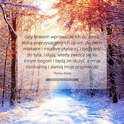 Powtórzonego 31:20 POLUBG Obraz Wersetu Biblijnego