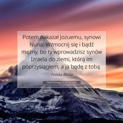 Powtórzonego 31:23 POLUBG Obraz Wersetu Biblijnego