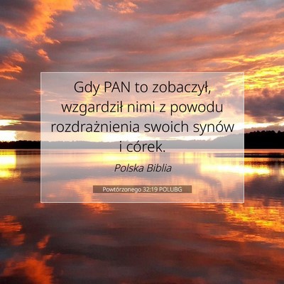 Powtórzonego 32:19 POLUBG Obraz Wersetu Biblijnego