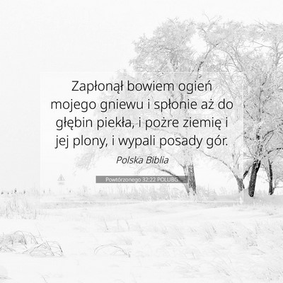 Powtórzonego 32:22 POLUBG Obraz Wersetu Biblijnego