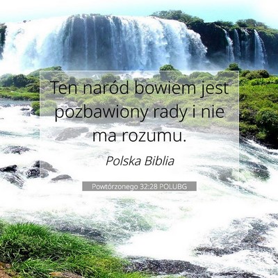 Powtórzonego 32:28 POLUBG Obraz Wersetu Biblijnego
