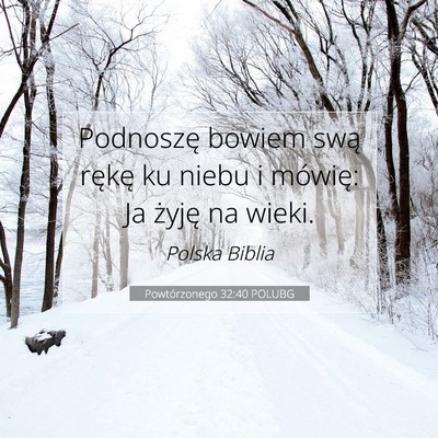 Powtórzonego 32:40 POLUBG Obraz Wersetu Biblijnego