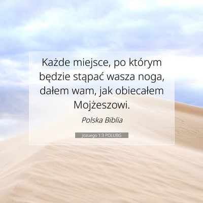 Jozuego 1:3 POLUBG Obraz Wersetu Biblijnego