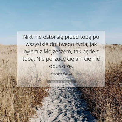 Jozuego 1:5 POLUBG Obraz Wersetu Biblijnego