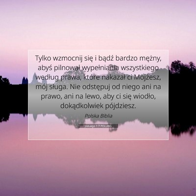 Jozuego 1:7 POLUBG Obraz Wersetu Biblijnego