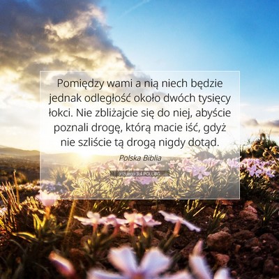 Jozuego 3:4 POLUBG Obraz Wersetu Biblijnego
