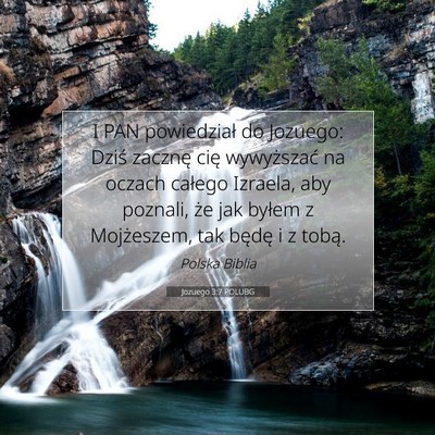 Jozuego 3:7 POLUBG Obraz Wersetu Biblijnego