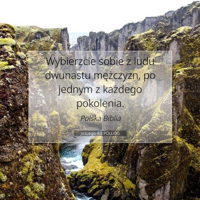 Jozuego 4:2 POLUBG Obraz Wersetu Biblijnego