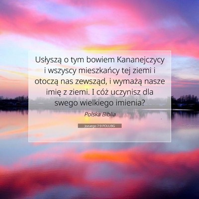 Jozuego 7:9 POLUBG Obraz Wersetu Biblijnego