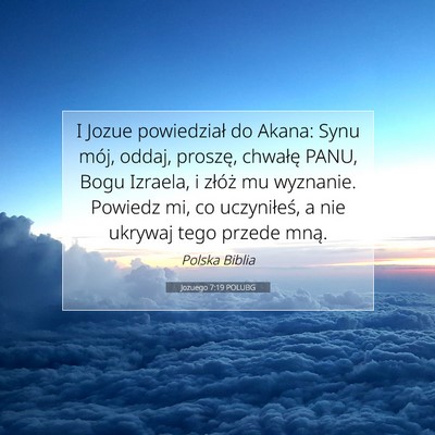 Jozuego 7:19 POLUBG Obraz Wersetu Biblijnego