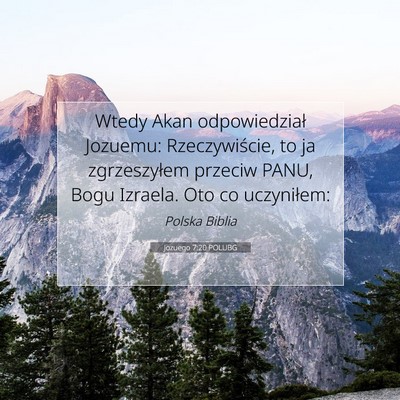 Jozuego 7:20 POLUBG Obraz Wersetu Biblijnego