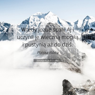Jozuego 8:28 POLUBG Obraz Wersetu Biblijnego
