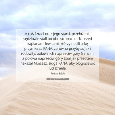 Jozuego 8:33 POLUBG Obraz Wersetu Biblijnego
