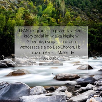Jozuego 10:10 POLUBG Obraz Wersetu Biblijnego