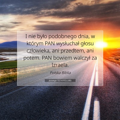 Jozuego 10:14 POLUBG Obraz Wersetu Biblijnego