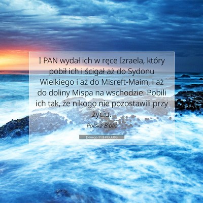 Jozuego 11:8 POLUBG Obraz Wersetu Biblijnego