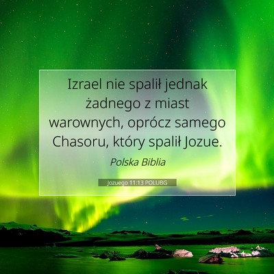 Jozuego 11:13 POLUBG Obraz Wersetu Biblijnego
