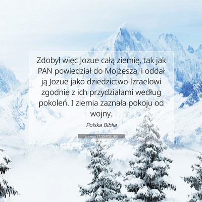 Jozuego 11:23 POLUBG Obraz Wersetu Biblijnego
