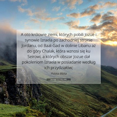 Jozuego 12:7 POLUBG Obraz Wersetu Biblijnego