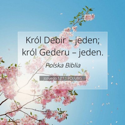 Jozuego 12:13 POLUBG Obraz Wersetu Biblijnego