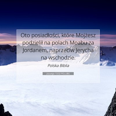 Jozuego 13:32 POLUBG Obraz Wersetu Biblijnego