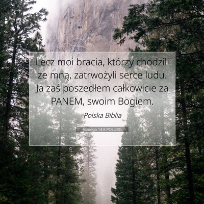 Jozuego 14:8 POLUBG Obraz Wersetu Biblijnego