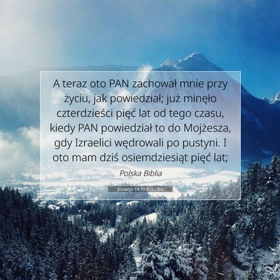 Jozuego 14:10 POLUBG Obraz Wersetu Biblijnego
