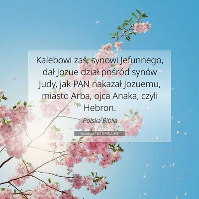 Jozuego 15:13 POLUBG Obraz Wersetu Biblijnego