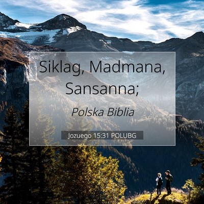 Jozuego 15:31 POLUBG Obraz Wersetu Biblijnego