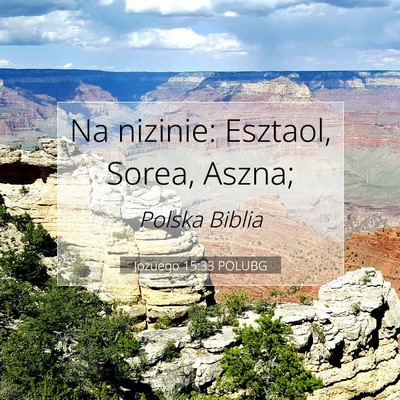 Jozuego 15:33 POLUBG Obraz Wersetu Biblijnego