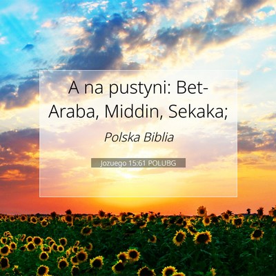 Jozuego 15:61 POLUBG Obraz Wersetu Biblijnego