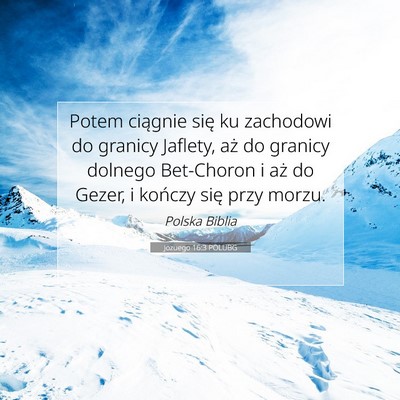 Jozuego 16:3 POLUBG Obraz Wersetu Biblijnego