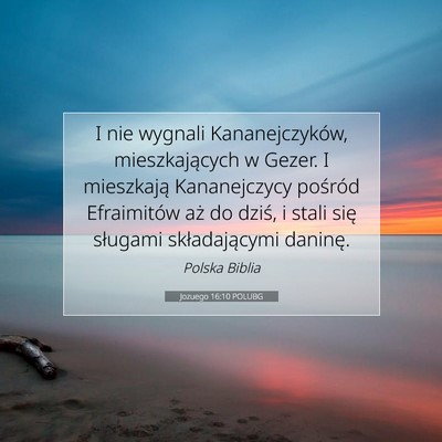 Jozuego 16:10 POLUBG Obraz Wersetu Biblijnego