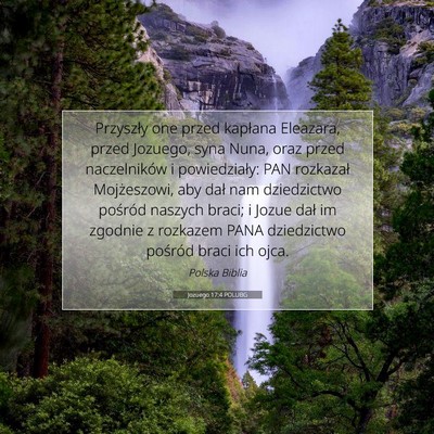 Jozuego 17:4 POLUBG Obraz Wersetu Biblijnego