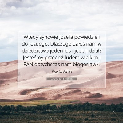 Jozuego 17:14 POLUBG Obraz Wersetu Biblijnego