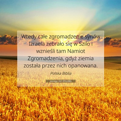 Jozuego 18:1 POLUBG Obraz Wersetu Biblijnego
