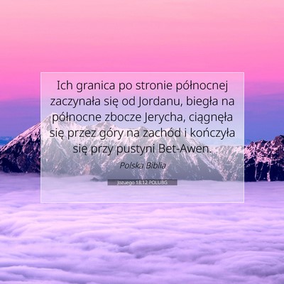 Jozuego 18:12 POLUBG Obraz Wersetu Biblijnego
