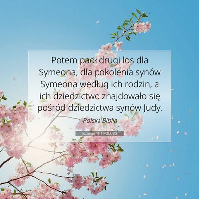Jozuego 19:1 POLUBG Obraz Wersetu Biblijnego