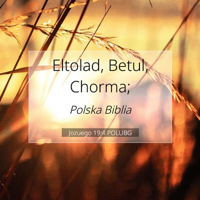 Jozuego 19:4 POLUBG Obraz Wersetu Biblijnego