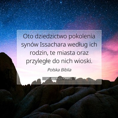 Jozuego 19:23 Werset Biblijny Wyjaśniony