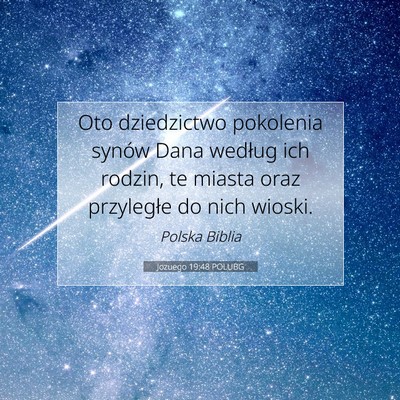Jozuego 19:48 Werset Biblijny Wyjaśniony