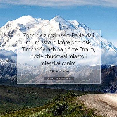 Jozuego 19:50 POLUBG Obraz Wersetu Biblijnego