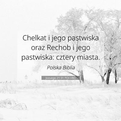 Jozuego 21:31 POLUBG Obraz Wersetu Biblijnego