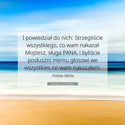 Jozuego 22:2 Werset Biblijny Wyjaśniony