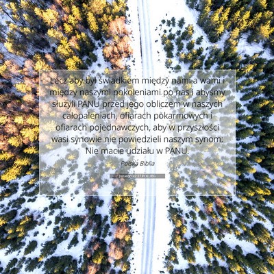 Jozuego 22:27 POLUBG Obraz Wersetu Biblijnego
