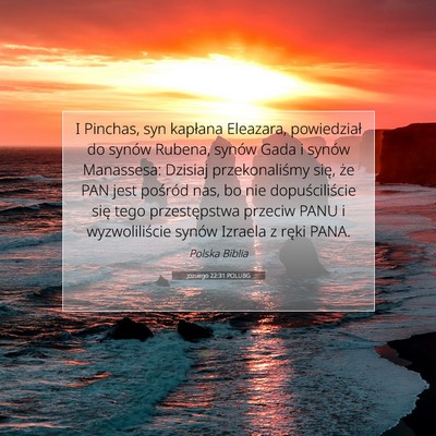Jozuego 22:31 POLUBG Obraz Wersetu Biblijnego