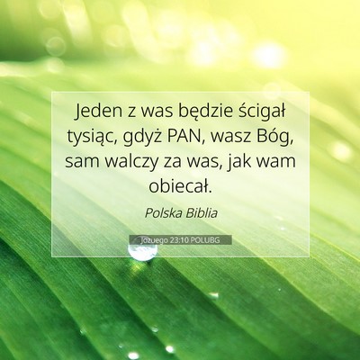 Jozuego 23:10 POLUBG Obraz Wersetu Biblijnego