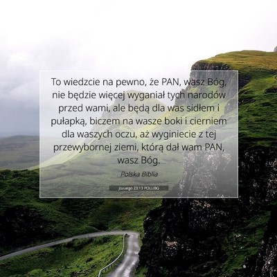 Jozuego 23:13 POLUBG Obraz Wersetu Biblijnego