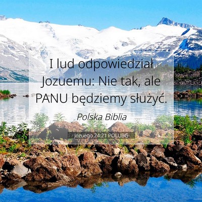 Jozuego 24:21 POLUBG Obraz Wersetu Biblijnego